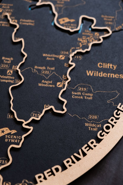 Mapa circular de madera cortado a laser de una ciudad personalizada. Arte mapa en madera. Mapa grabado laser. Decoración con mapas.